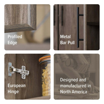 Armoire murale empilable Elite 32 - Drifted Grey|Armoire murale superposable Elite de 32 po - gris délavé