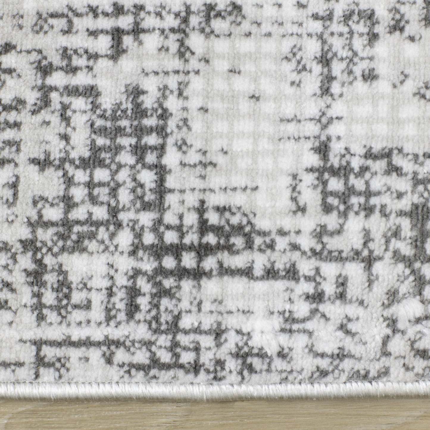 Carpette grise à motif abstrait lavable à la machine - 7 pi 10 po x 10 pi 6 po