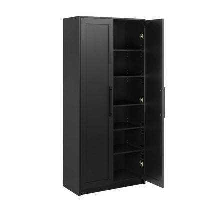 Armoire de rangement Elite Premium Home avec 5 tablettes - Noir|Armoire de rangement Elite Premium Home avec 5 tablettes - noire