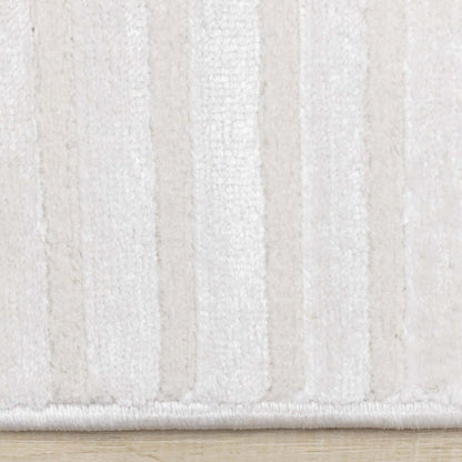 Leonardo White Grey Modern Lines Area Rug - 7'10 x 10'6|Carpette Leonardo blanche et grise à motif de rayures modernes - 7 pi 10 po x 10 pi 6 po