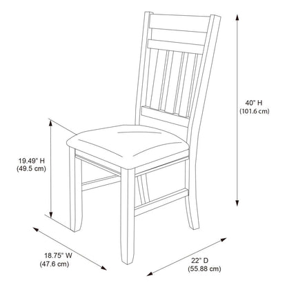 Turino Fabric Weathered Grey Dining Chair - Set of 2|Chaise de salle à manger Turino en tissu gris vieilli - ensemble de 2