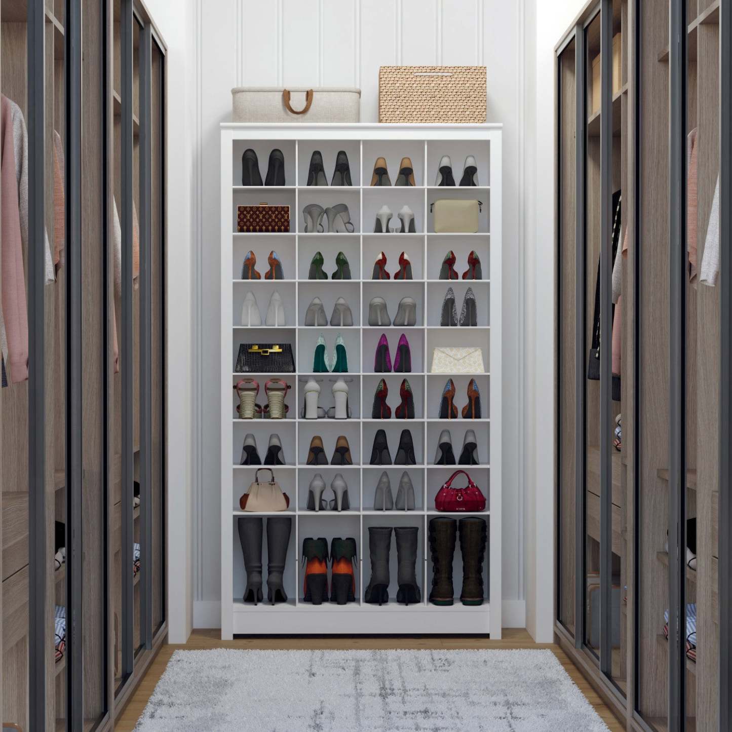 Prepac 40 Pair Shoe Storage Rack - White|Support de rangement de Prepac pour 40 paires de chaussures - blanc