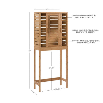 Bracken Bamboo Space-Saver Accent Cabinet - Naturel|Armoire décorative à économie d'espace Bracken en bambou - naturel