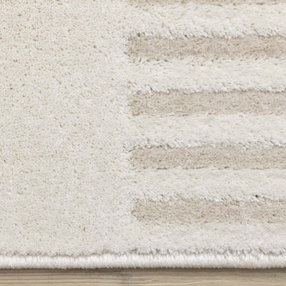 Tapis Hudson Modern géométrique beige crème - 7'10 x 10'6|Carpette Hudson crème et beige à motif géométrique moderne - 7 pi 10 po x 10 pi 6 po