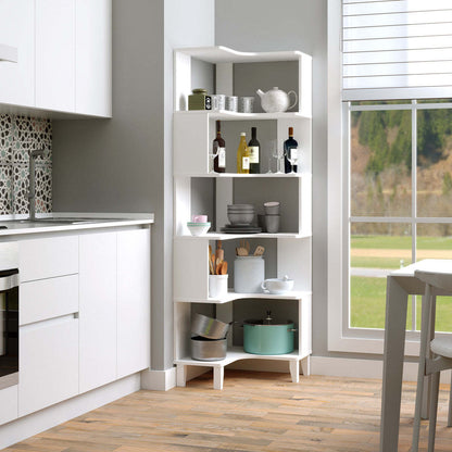 Bibliothèque d'angle Prepac Nordik - Blanc|Bibliothèque en coin Nordik de Prepac - blanche