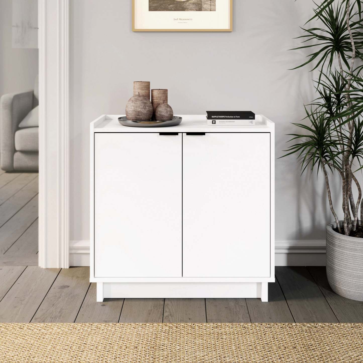 Buffet console Prepac Simply Modern 2 portes - Blanc|Console Simply Modern de Prepac à 2 portes - blanche