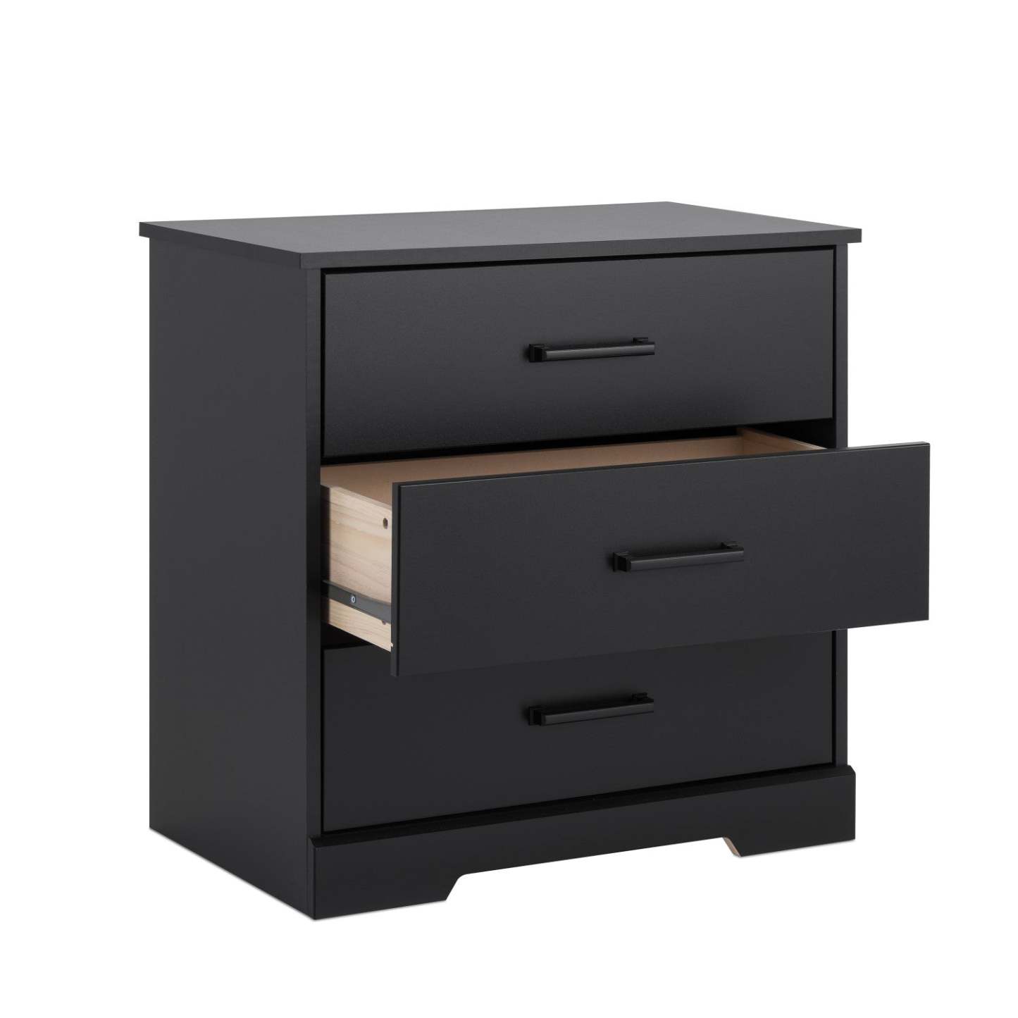 Prepac Rustic Ridge Farmhouse 3-Drawer Nightstand - Black|Table de nuit champêtre Rustic Ridge de Prepac à 3 tiroirs - noire