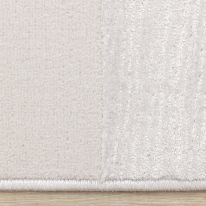 Carpette Leonardo blanche et grise à motif à carreaux - 6 pi 7 po x 9 pi 6 po