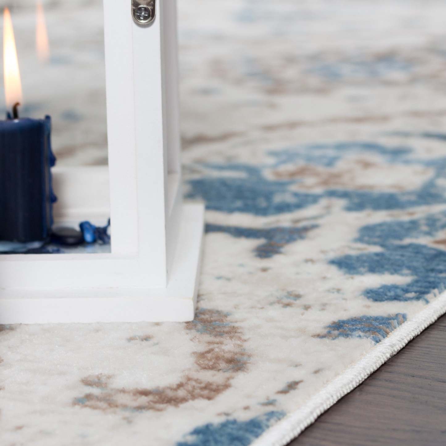 Tapis Shi Flora Bleu 3x5|Carpette Shi Flora bleue 3 x 5|D80G7IJB