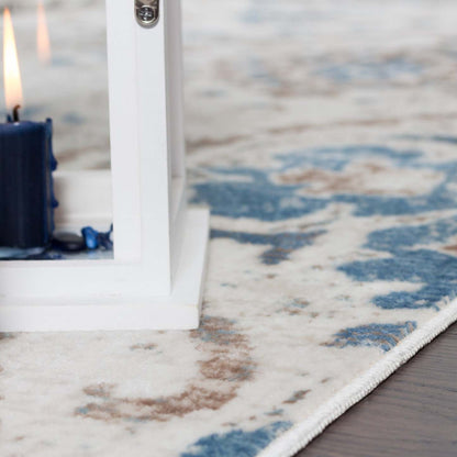 Tapis Shi Flora Bleu 3x5|Carpette Shi Flora bleue 3 x 5|D80G7IJB