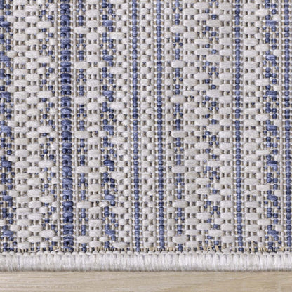 Cabana Textured Stripes Outdoor Area Rug - 5'3 x 7'7|Tapis d'extérieur à rayures texturées Cabana - 5 pi 3 po x 7 pi 7 po