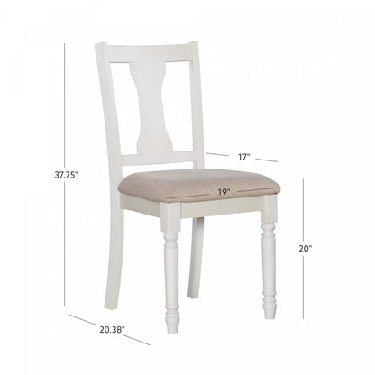 Willow White Fabric Accent Dining Chair - Ensemble de 2|Chaise d'appoint de salle à manger Willow en tissu blanc - ensemble de 2