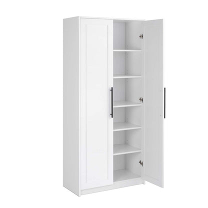 Elite Premium Home Accent Armoire de rangement avec 5 tablettes - Blanc|Armoire d'appoint de rangement Elite Premium Home avec 5 tablettes - blanche