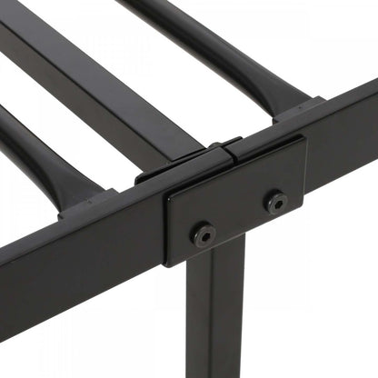 Cadre de lit Robert en métal avec tête et pied de lit au design circulaire, taille King, noir | Robert Cadre de lit en métal avec tête et pied de lit au design circulaire, taille King, noir