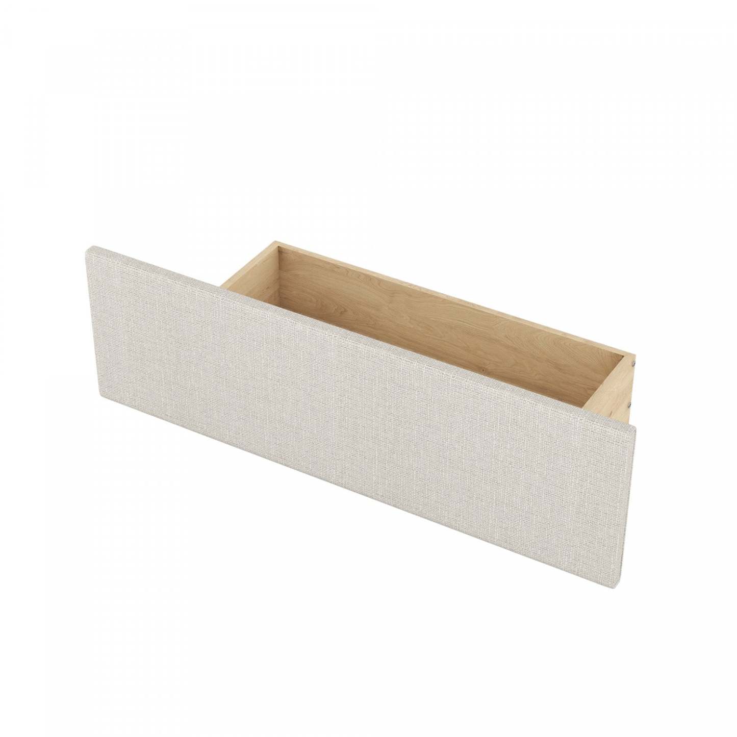 Lit plateforme rembourré en tissu d'apparence lin Sophie avec lit gigogne et tiroirs de rangement, grand lit - Beige | Sophie – Lit Plateforme Rembourre En Tissu Aspect Lin Avec Lit Gigogne Et Tiroirs De Rangement, Format Grand - Beige