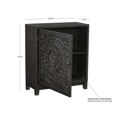 Armoire d'appoint Grace - Gris|Armoire décorative Grace - grise