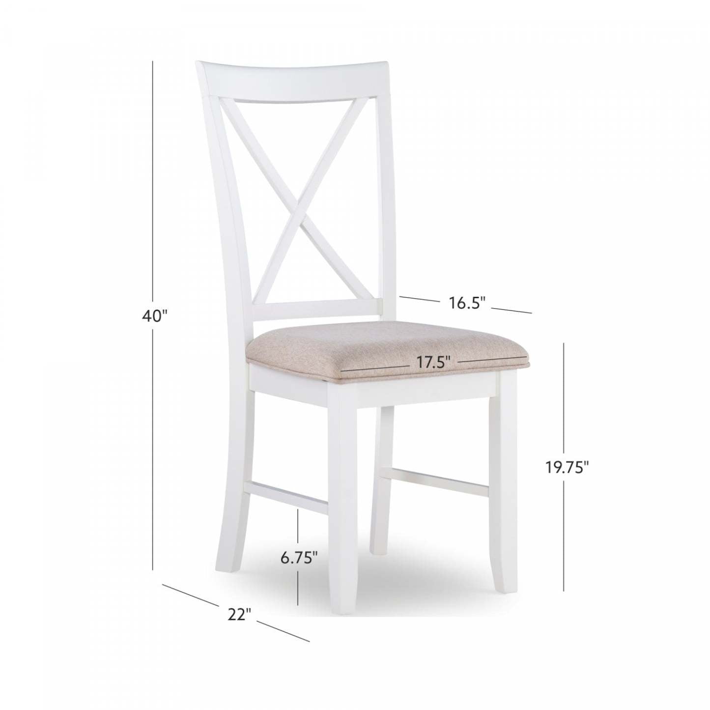 Jane Fabric Brown Dining Chair - Ensemble de 2|Chaise de salle à manger Jane en tissu brun - ensemble de 2