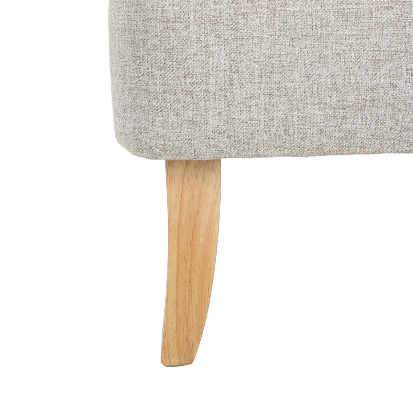 Zona Linen-look Fabric Loveseat With Flared Wood Legs - Beige | Causeuse Zona En Tissu aspect lin Avec Pattes Évasées En Bois - Beige