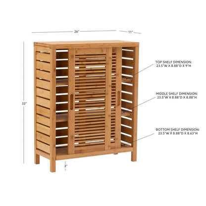 Bracken Bamboo 2-Door Floor Accent Cabinet - Naturel|Armoire décorative Bracken en bambou à 2 portes - naturelle