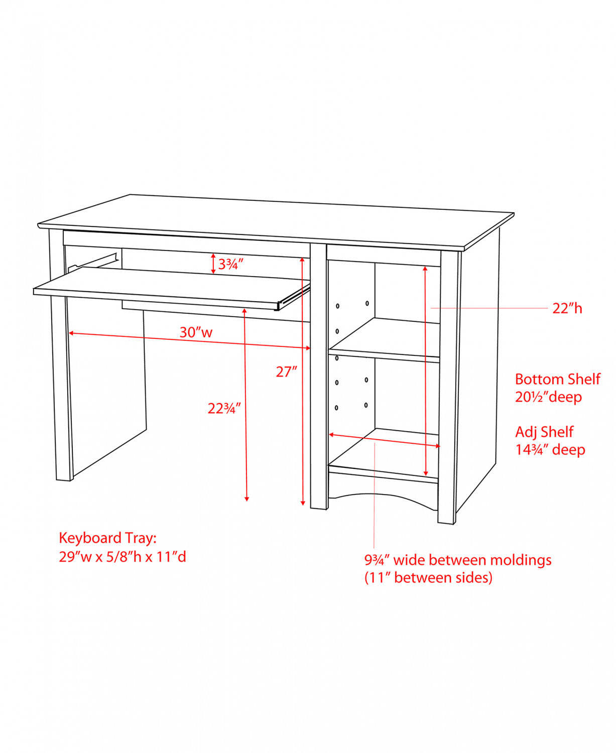 Bureau d'ordinateur - Noir|Bureau d'ordinateur - noir