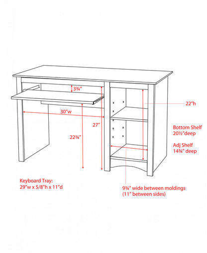 Bureau d'ordinateur - Noir|Bureau d'ordinateur - noir