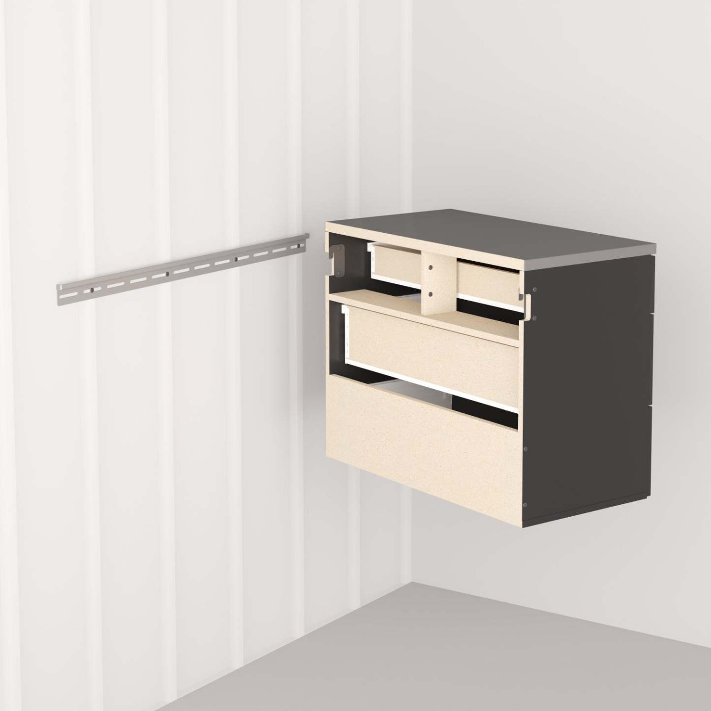 Hangups 3-Drawer Base Storage Cabinet - Black|Armoire de plancher HangUps à 3 tiroirs avec rangement - noire
