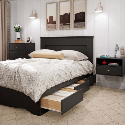 Queen Flat Panel Headboard - Black|Tête de lit à panneau plat pour grand lit - noire