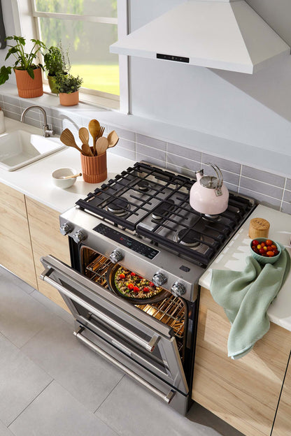 Cuisinière à gaz KitchenAid de 6,5 pi³ avec technologie AquaLiftMD et autonettoyage - acier inoxydable - KSGB900ESS