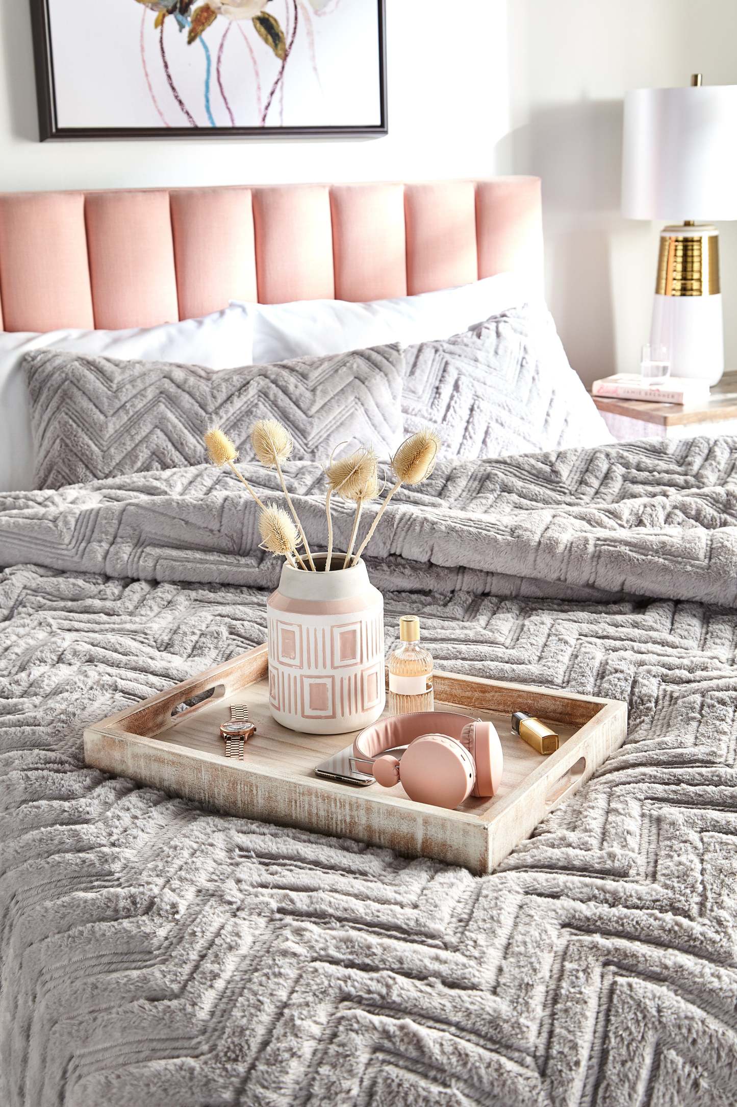 Ensemble d'édredon Tilda 3 pièces pour lit double/grand lit - Gris | Ensemble d'édredon Tilda 3 pièces pour lit double ou grand lit - gris | TILDA3FQ