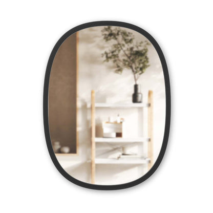 Miroir mural ovale Hub de Umbra de 24 po x 18 po - noir