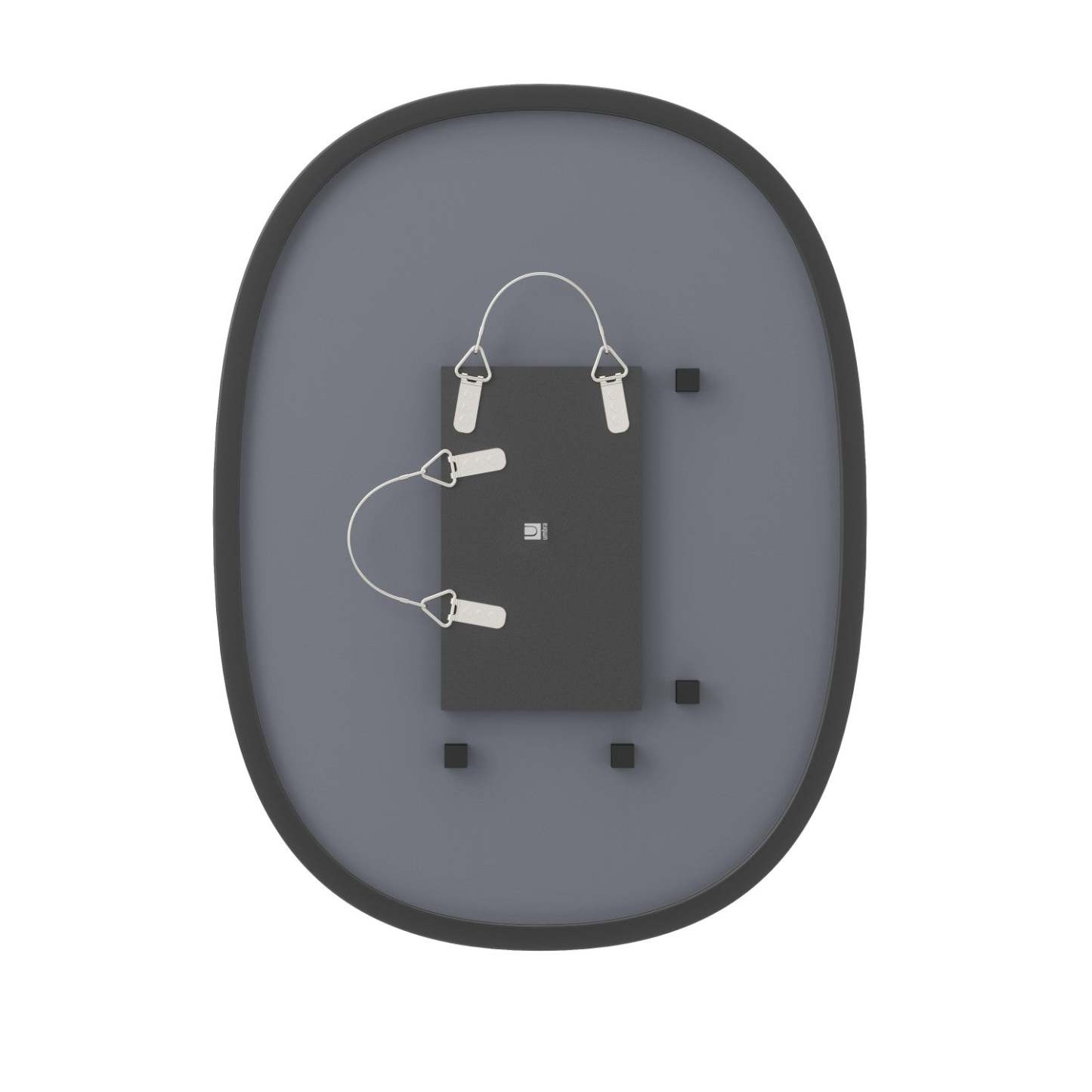 Miroir mural ovale Hub de Umbra de 24 po x 18 po - noir