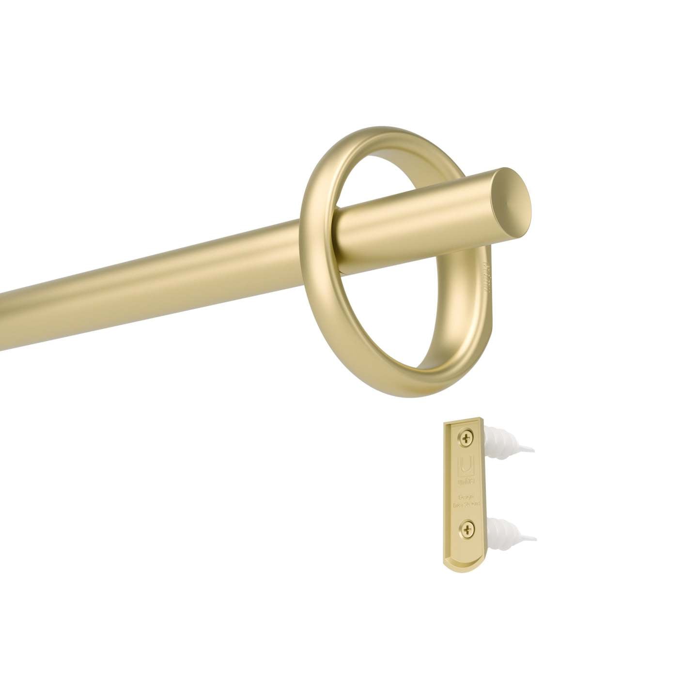Umbra Tringle à rideau extensible Ringlet dorée à 1 - 42-120 | Tringle à rideaux extensibles Ringlet de Umbra dorée de 1 po - 42 po à 120 po