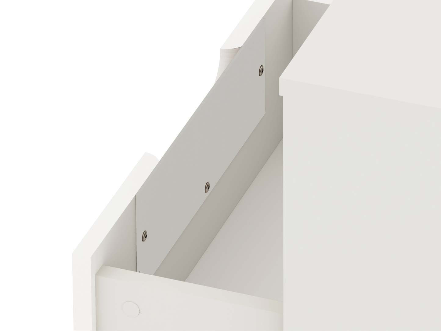 Manhattan Comfort Rockefeller Mid-Century Modern Nightstand with Drawer - White|Table de nuit Rockefeller de Manhattan Comfort de style moderne du milieu du 20e siècle avec tiroir - blanche