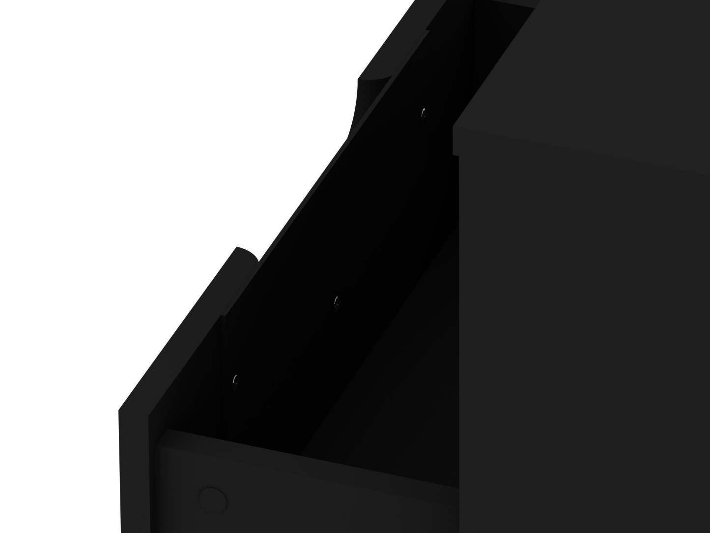 Manhattan Comfort Rockefeller Mid-Century Modern Nightstand with Drawer - Black|Table de nuit Rockefeller de Manhattan Comfort de style moderne du milieu du 20e siècle avec tiroir - noire