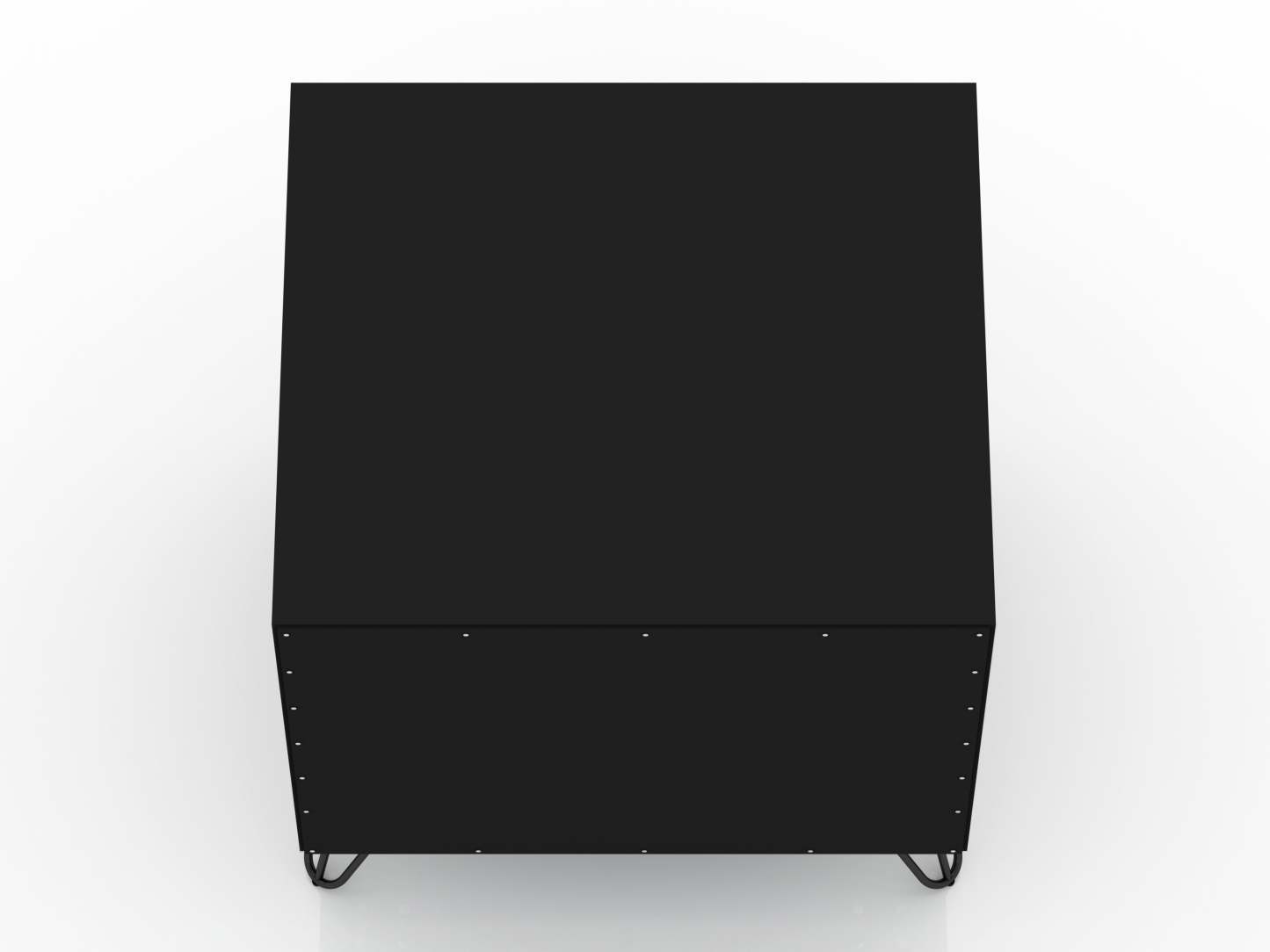 Manhattan Comfort Rockefeller Mid-Century Modern Nightstand with Drawer - Black|Table de nuit Rockefeller de Manhattan Comfort de style moderne du milieu du 20e siècle avec tiroir - noire