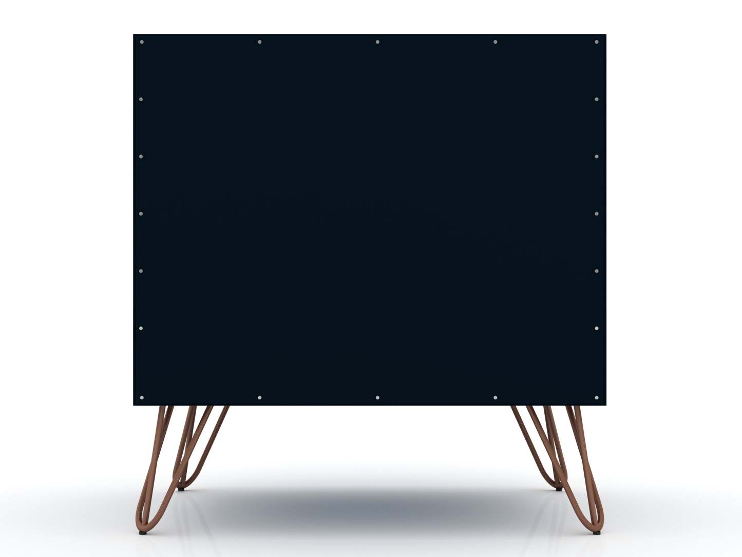 Manhattan Comfort Rockefeller Mid-Century Modern Nightstand with Drawer - Tatiana Midnight Blue|Table de nuit Rockefeller de Manhattan Comfort de style moderne du milieu du 20e siècle avec tiroir - bleu minuit Tatiana