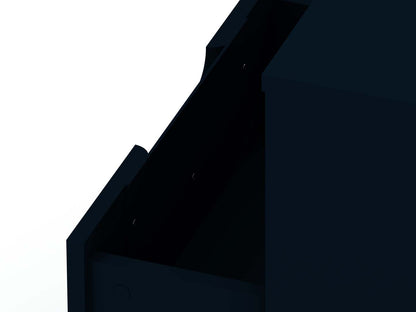 Manhattan Comfort Rockefeller Mid-Century Modern Nightstand with Drawer - Tatiana Midnight Blue|Table de nuit Rockefeller de Manhattan Comfort de style moderne du milieu du 20e siècle avec tiroir - bleu minuit Tatiana