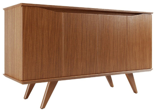 Manhattan Comfort Tudor 53.15" Buffet avec 4 étagères - Érable Crème|Desserte Tudor de Manhattan Comfort de 53,15 po avec 4 tablettes - crème d'érable