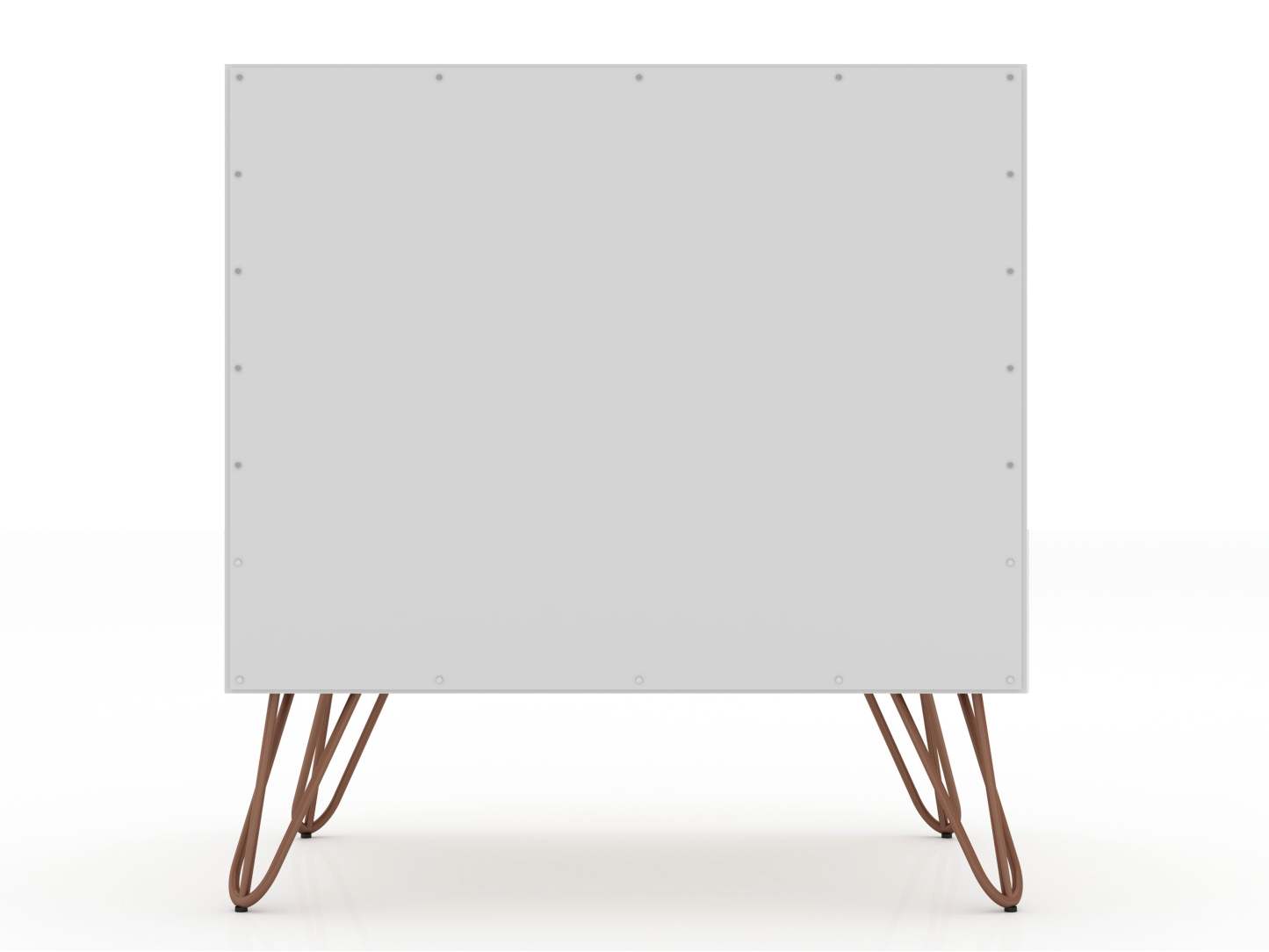 Manhattan Comfort Rockefeller Mid-Century Modern Nightstand with 2 Drawers - White|Table de nuit Rockefeller de Manhattan Comfort de style moderne du milieu du 20e siècle avec 2 tiroirs - blanche