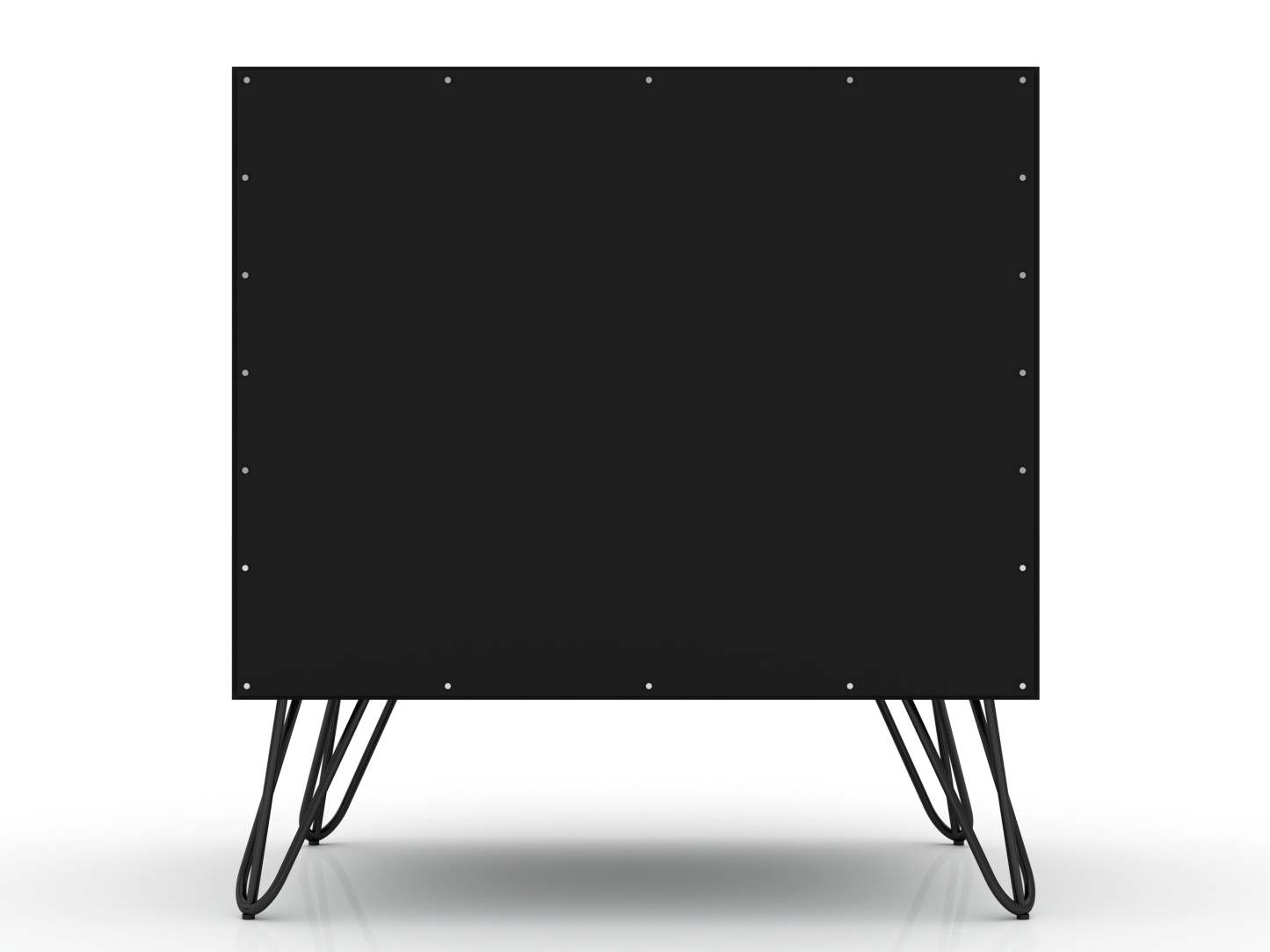 Manhattan Comfort Rockefeller Mid-Century Modern Nightstand with 2-Drawer - Black|Table de nuit Rockefeller de Manhattan Comfort de style moderne du milieu du 20e siècle avec 2 tiroirs - noire