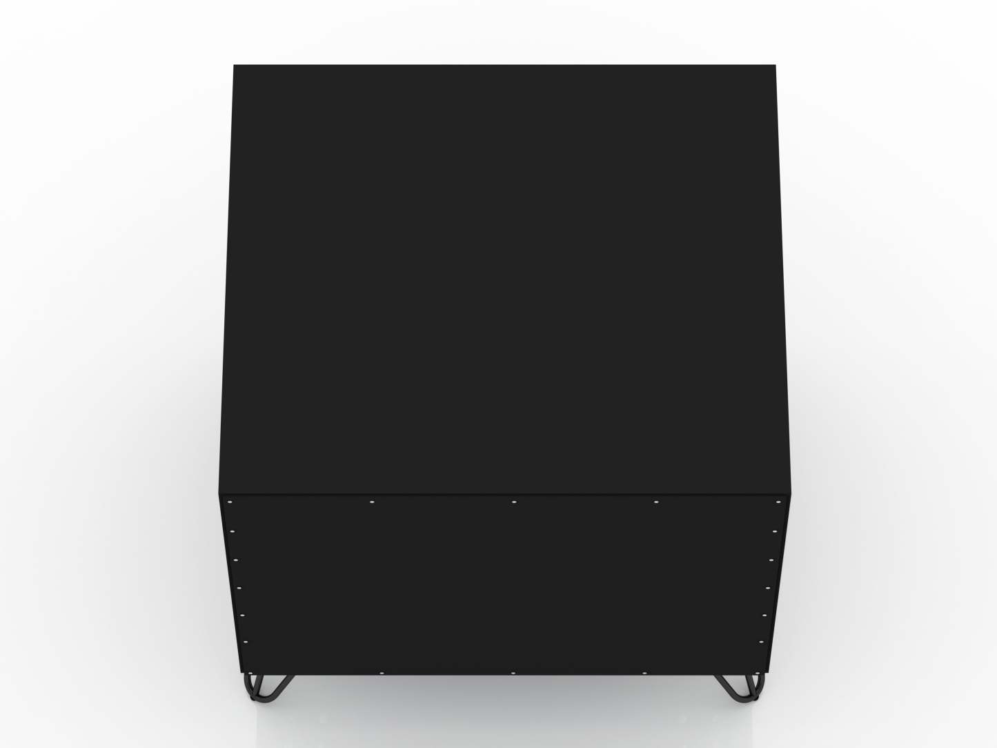 Manhattan Comfort Rockefeller Mid-Century Modern Nightstand with 2-Drawer - Black|Table de nuit Rockefeller de Manhattan Comfort de style moderne du milieu du 20e siècle avec 2 tiroirs - noire