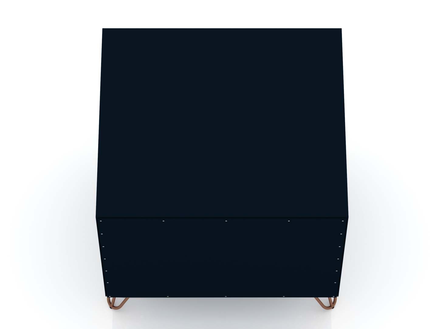 Manhattan Comfort Rockefeller Mid-Century Modern Nightstand with 2-Drawers - Tatiana Midnight Blue|Table de nuit Rockefeller de Manhattan Comfort de style moderne du milieu du 20e siècle avec 2 tiroirs - bleu minuit Tatiana