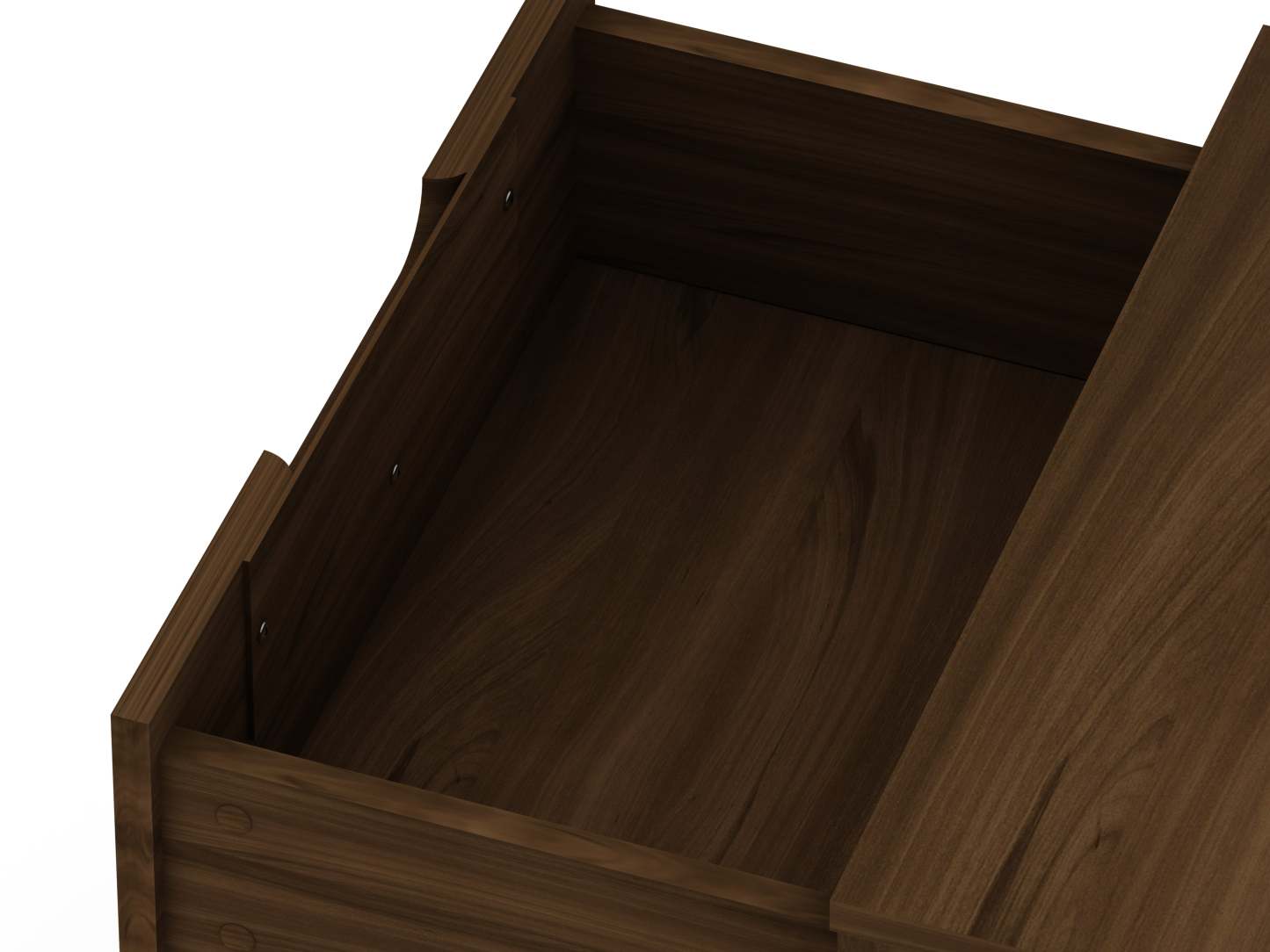 Manhattan Comfort Rockefeller Mid-Century Modern Nightstand with 2 Drawers - Brown|Table de nuit Rockefeller de Manhattan Comfort de style moderne du milieu du 20e siècle avec 2 tiroirs - brune