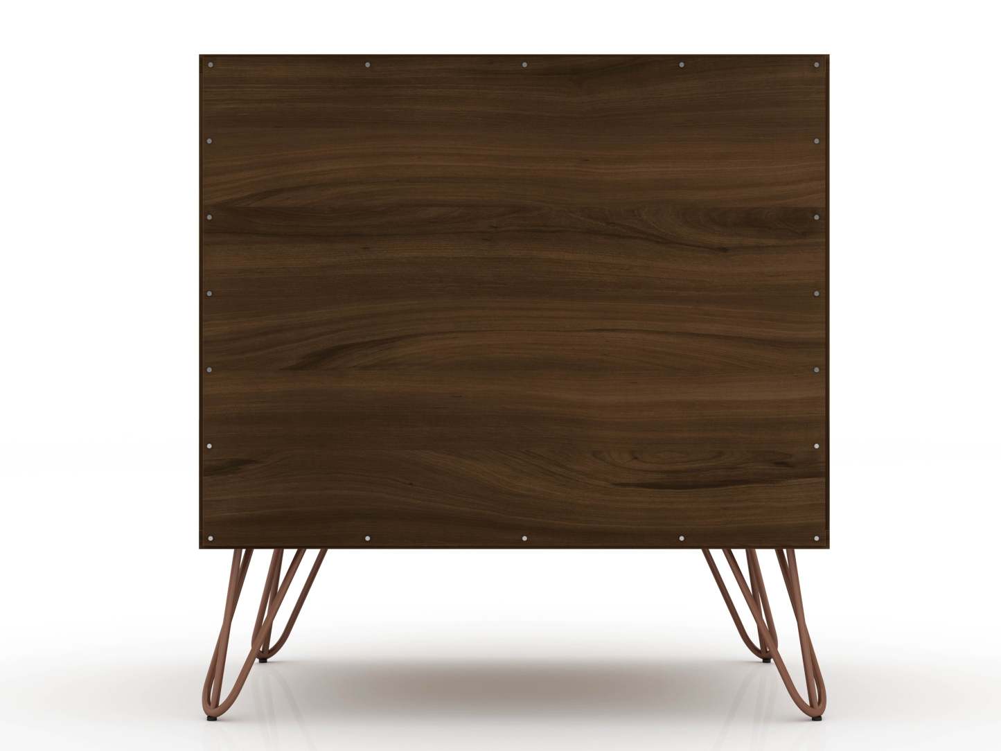 Manhattan Comfort Rockefeller Mid-Century Modern Nightstand with 2 Drawers - Brown|Table de nuit Rockefeller de Manhattan Comfort de style moderne du milieu du 20e siècle avec 2 tiroirs - brune