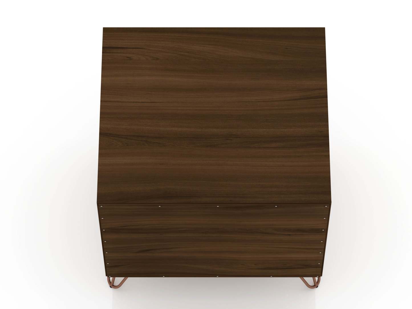 Manhattan Comfort Rockefeller Mid-Century Modern Nightstand with 2 Drawers - Brown|Table de nuit Rockefeller de Manhattan Comfort de style moderne du milieu du 20e siècle avec 2 tiroirs - brune