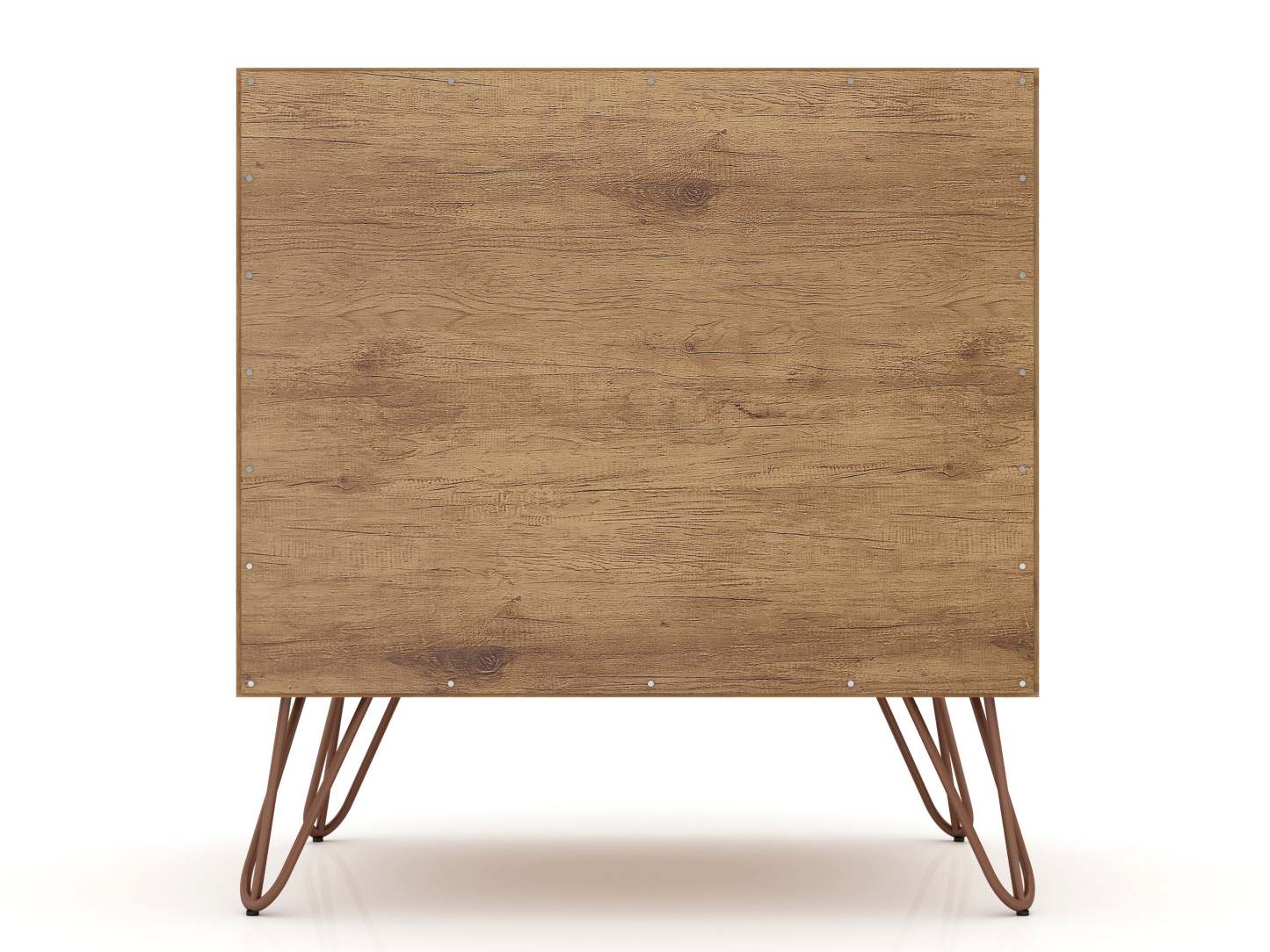 Manhattan Comfort Rockefeller Mid-Century Modern Nightstand with 2 Drawers - Texturé Gris|Table de nuit Rockefeller de Manhattan Comfort de style moderne du milieu du 20e siècle avec 2 tiroirs - gris texturé