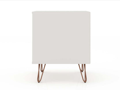 Manhattan Comfort Rockefeller Mid-Century Modern Nightstand with 2-Drawer|Table de nuit Rockefeller de Manhattan Comfort de style moderne du milieu du 20e siècle avec 2 tiroirs