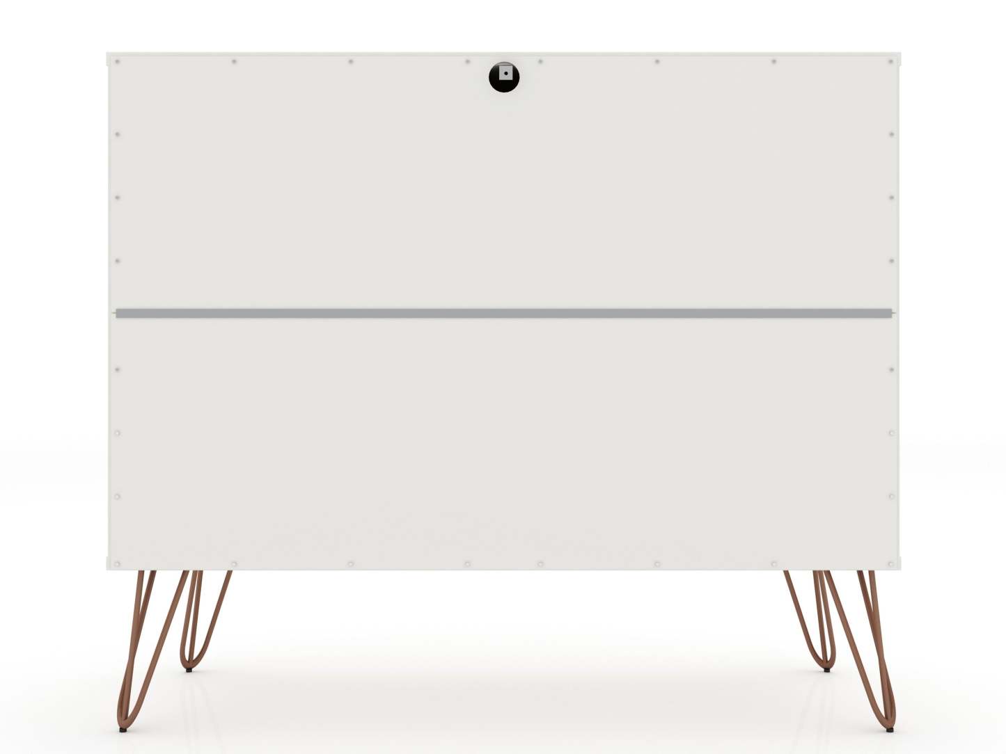 Manhattan Comfort Rockefeller Mid-Century Modern Dresser with 3-Drawers - Blanc|Commode Rockefeller de Manhattan Comfort de style moderne du milieu du 20e siècle avec 3 tiroirs - blanche