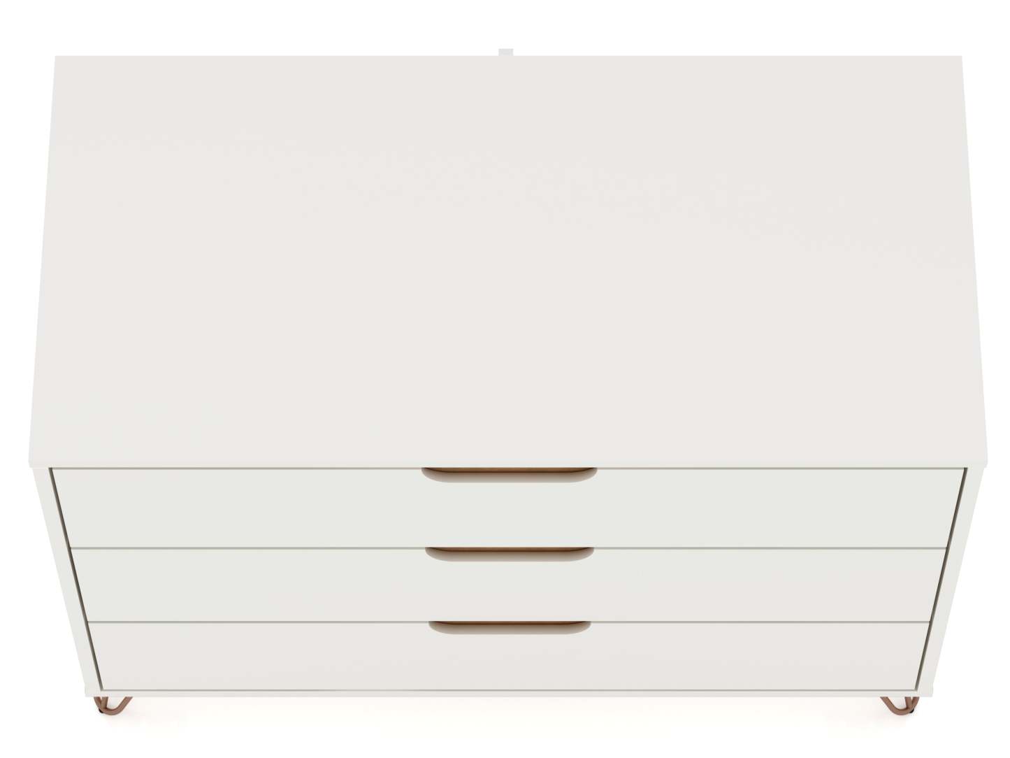 Manhattan Comfort Rockefeller Mid-Century Modern Dresser with 3-Drawers - Blanc|Commode Rockefeller de Manhattan Comfort de style moderne du milieu du 20e siècle avec 3 tiroirs - blanche