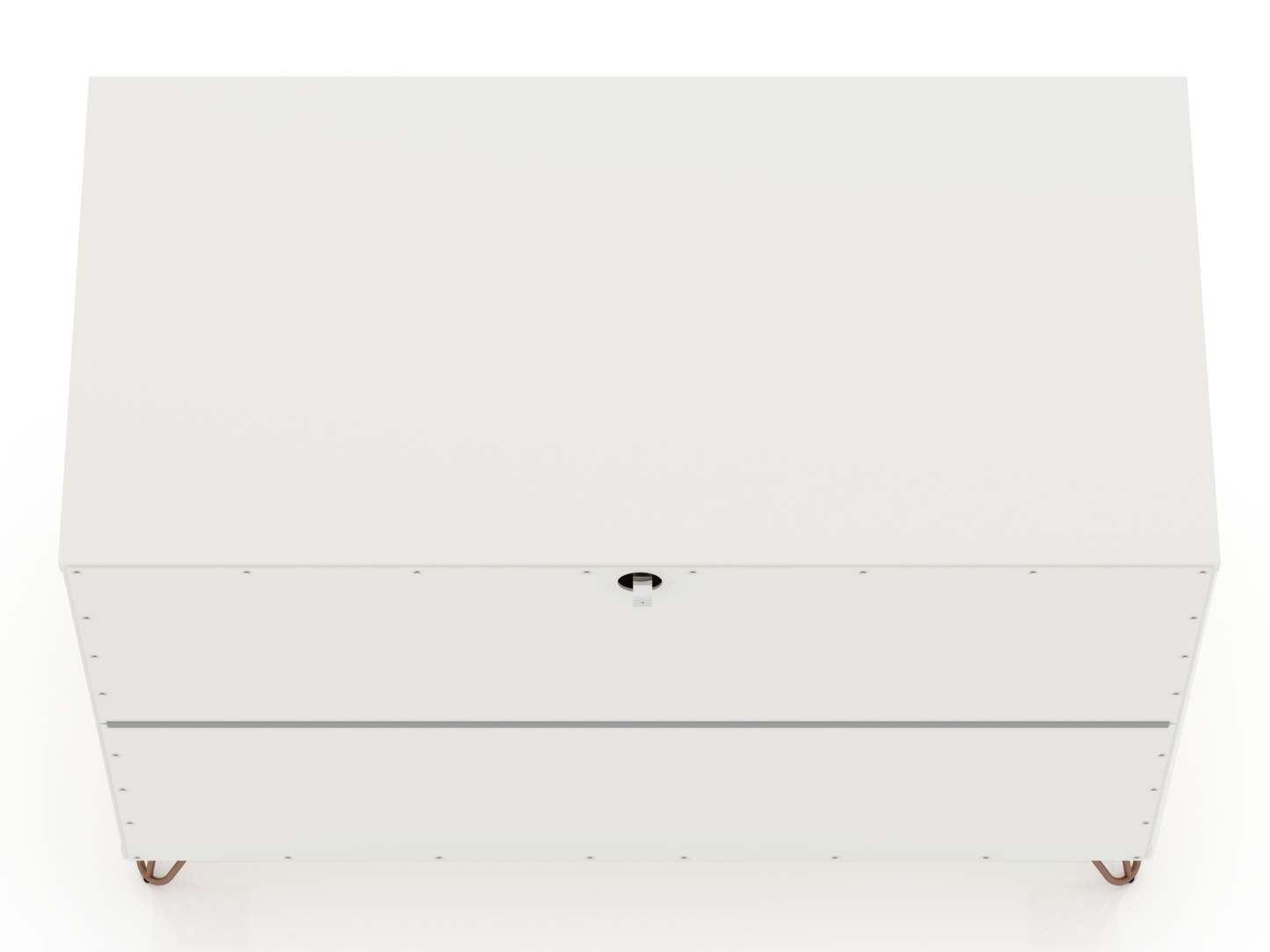 Manhattan Comfort Rockefeller Mid-Century Modern Dresser with 3-Drawers - Blanc|Commode Rockefeller de Manhattan Comfort de style moderne du milieu du 20e siècle avec 3 tiroirs - blanche